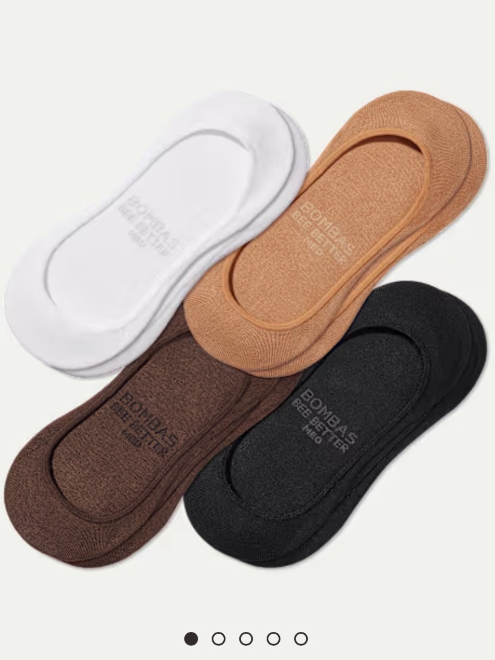 Bombas Women's Low-Cut No Show Sock 4-Pack (Color: Black white mix, Size: S)